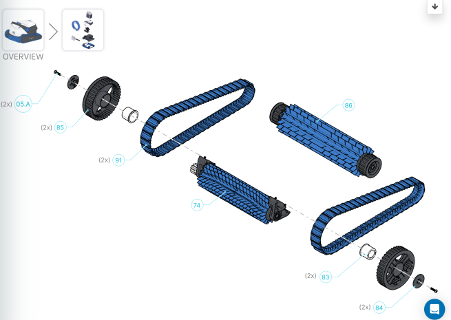 Maytronics Front and Rear Brush